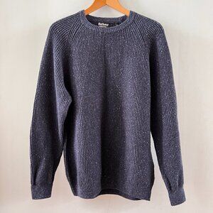 Barbour International Crew Neck Pullover Sweater Made in Italy Mens Wool Blend